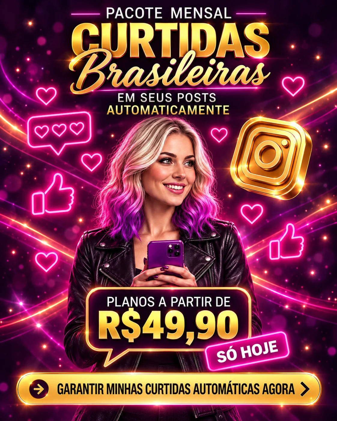 Oferta Curtidas Mensais EiViralizeii
